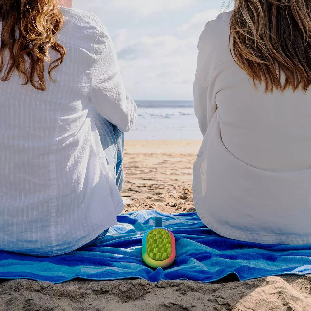 Ultra‑Compact Portable Bluetooth Speaker With RGB Lights And Multi‑Unit Sync